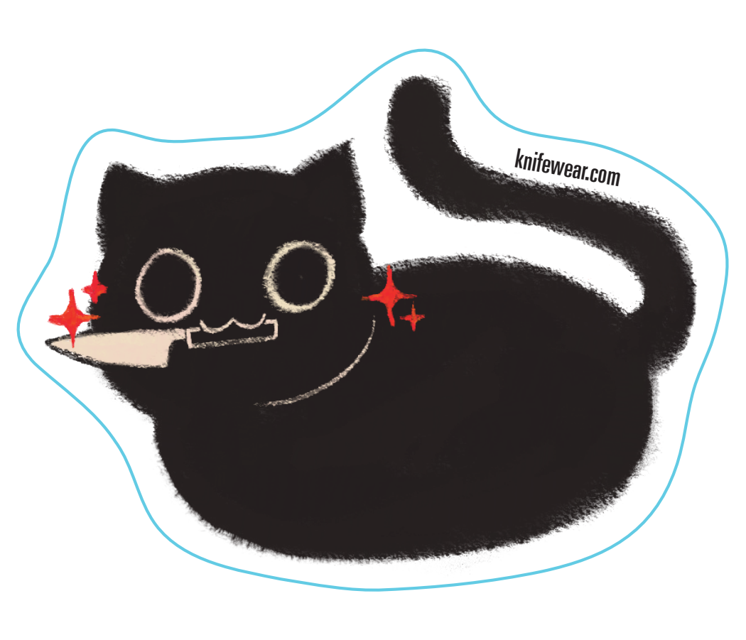 Knifewear Black Cat Sticker