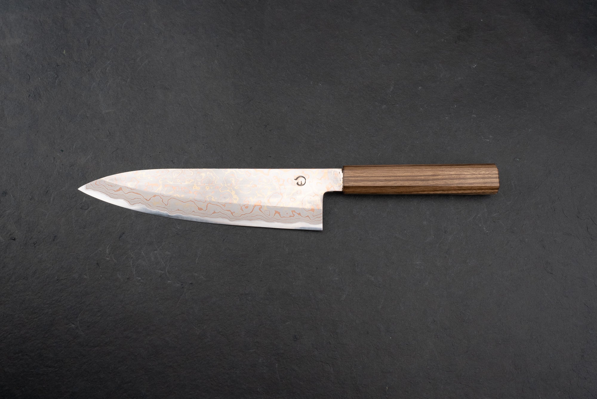 Mutsumi Hinoura V-toku Rainbow Damascus Gyuto 210mm from Mutsumi Hinoura