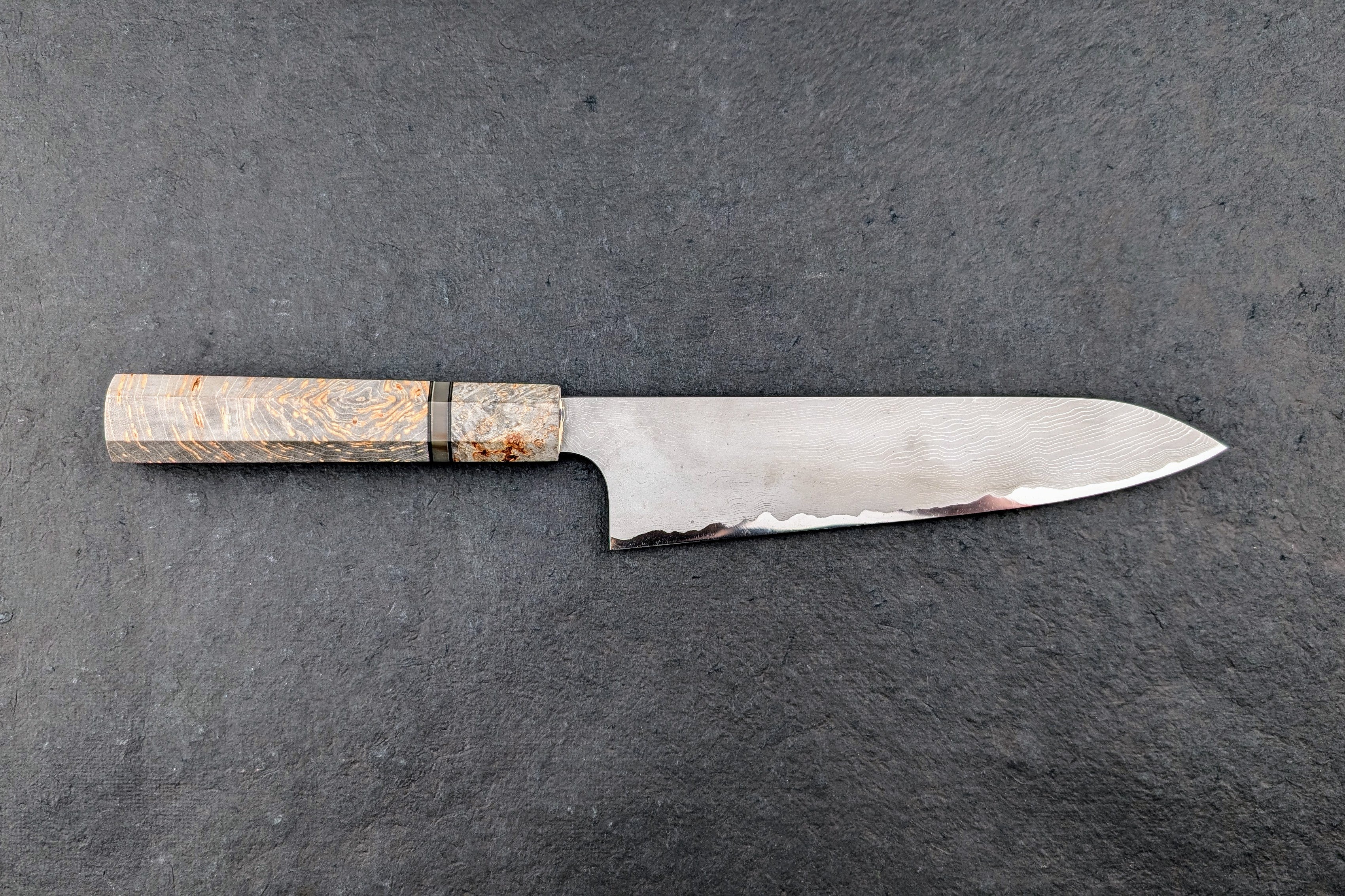 Nigara Aogami Tateyoko Damascus Gyuto 210mm from Nigara Hamono