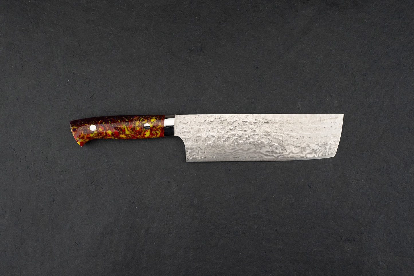 Takeshi Saji VG10 Cross Tsuchime Damascus Western Nakiri 180mm from Takeshi Saji