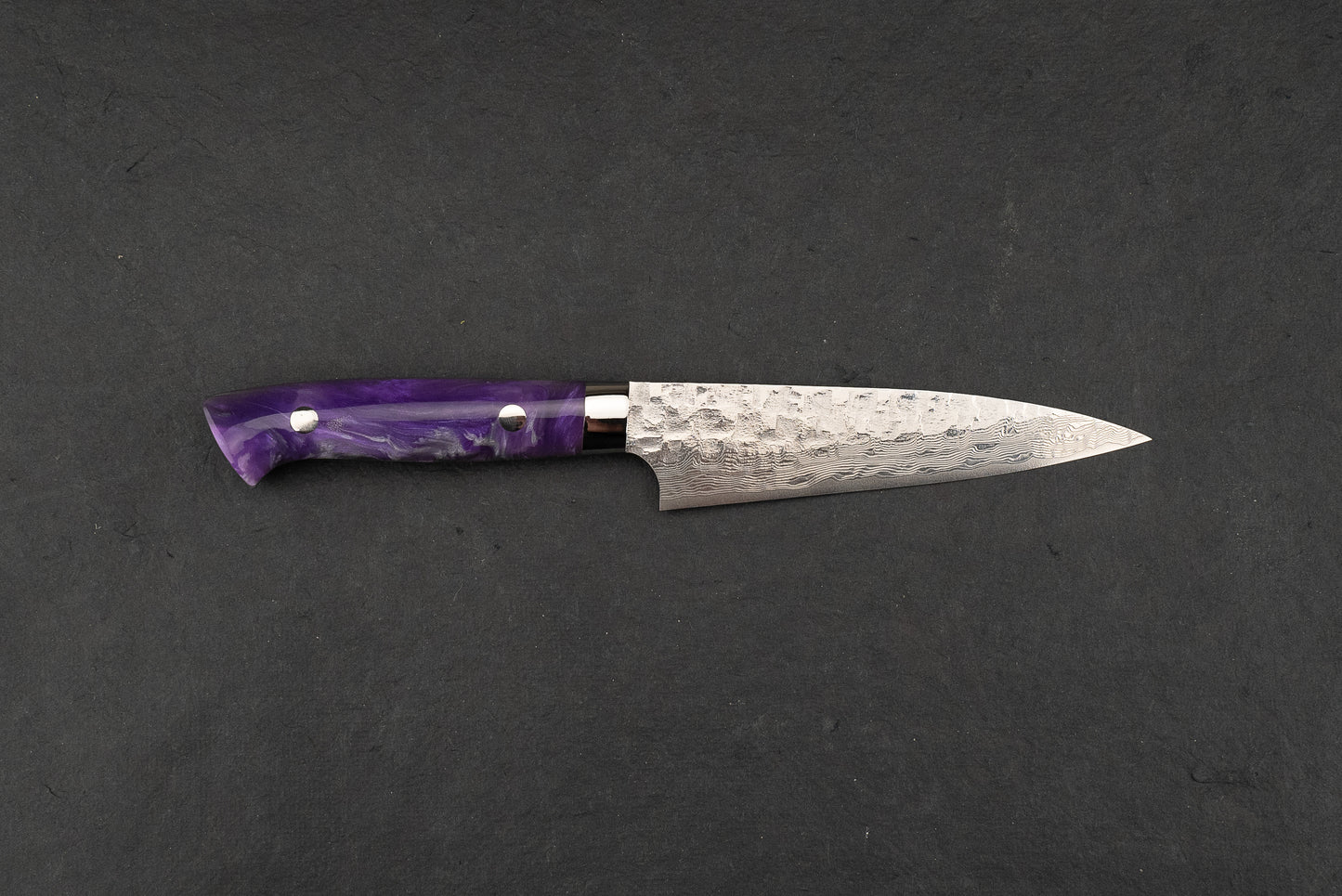 Takeshi Saji VG10 Cross Tsuchime Damascus Western Petty 135mm from Takeshi Saji