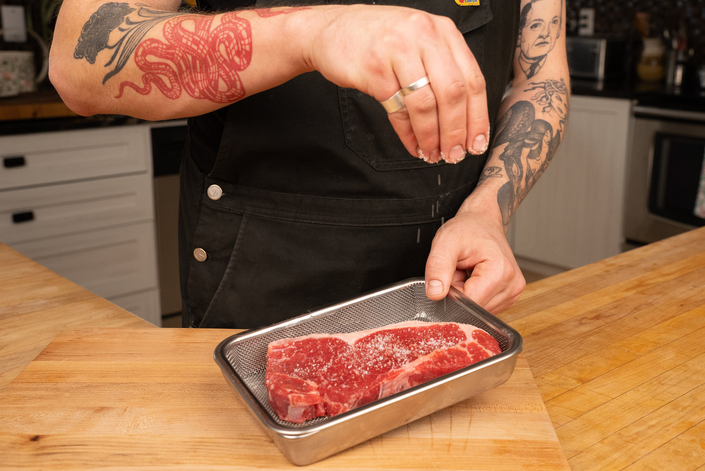 Arnest Stainless Steel Prep & Storage Pans with Strainer and Plastic Lids 7 piece Set from Arnest