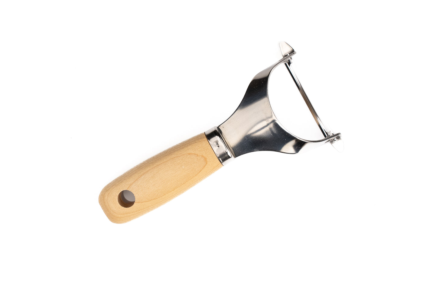 Small Factory Wooden Handle Peeler Salmon from Koyanagi Sangyo