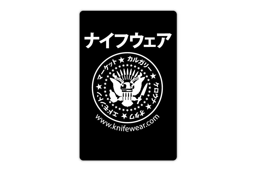 Knifewear Ramones Sticker Japanese writing from Knifewear Merch