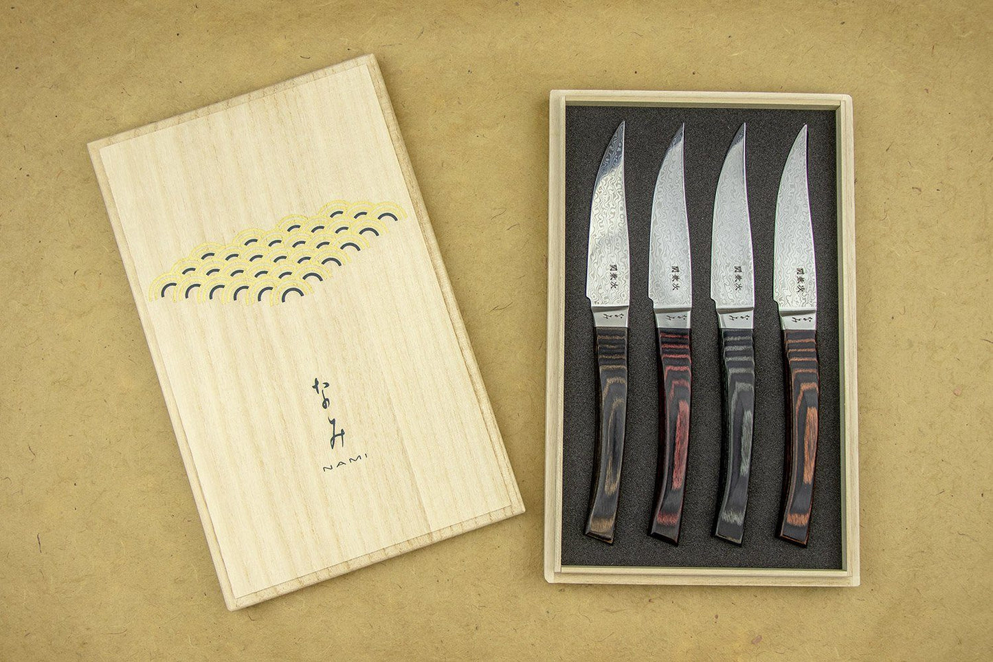 Seki Kanetsugu Nami 4 piece Steak Knife set from Seki Kanetsugu