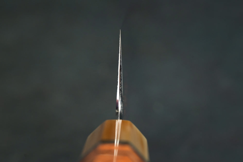 Yoshikazu Ikeda Aogami Super Honyaki Mirror Namiukashi Gyuto 240mm from Yoshikazu Ikeda