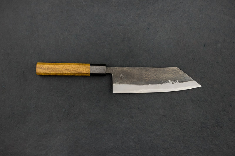 Miyazaki Kajiya Tsubaki Aogami Stainless Kurouchi Tsuchime Hakata 180mm from Miyazaki Kajiya