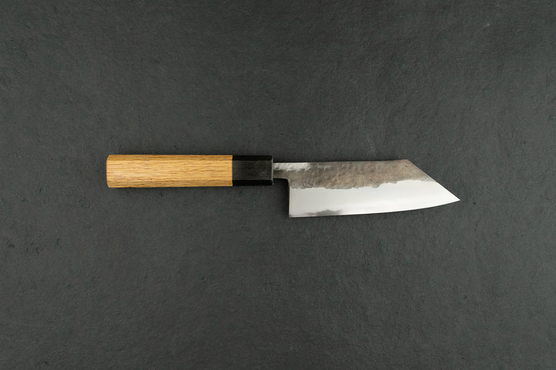 Miyazaki Kajiya Tsubaki Aogami Stainless Kurouchi Tsuchime Ko-Hakata 135mm from Miyazaki Kajiya