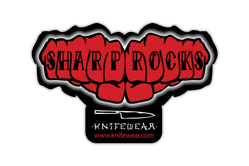Knifewear Sharp Rocks Knuckles Sticker from Knifewear Merch