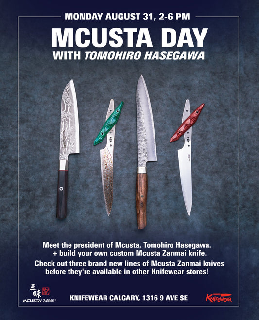 Mcusta Day with Tomohiro Hasegawa, August 31 at Knifewear Calgary