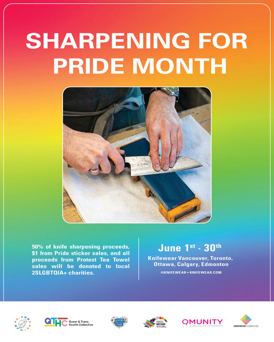 Sharpening for Pride Month Fundraiser, June 1-30