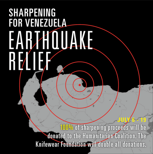 Sharpening for Venezuela Earthquake Relief, July 6-19