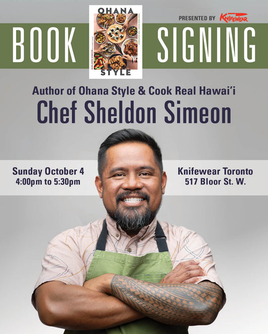 Chef Sheldon Simeon Book Signing at Knifewear Toronto, October 4