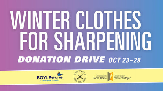 Winter Clothing Knife Sharpening Drive: Calgary, Edmonton, & Ottawa