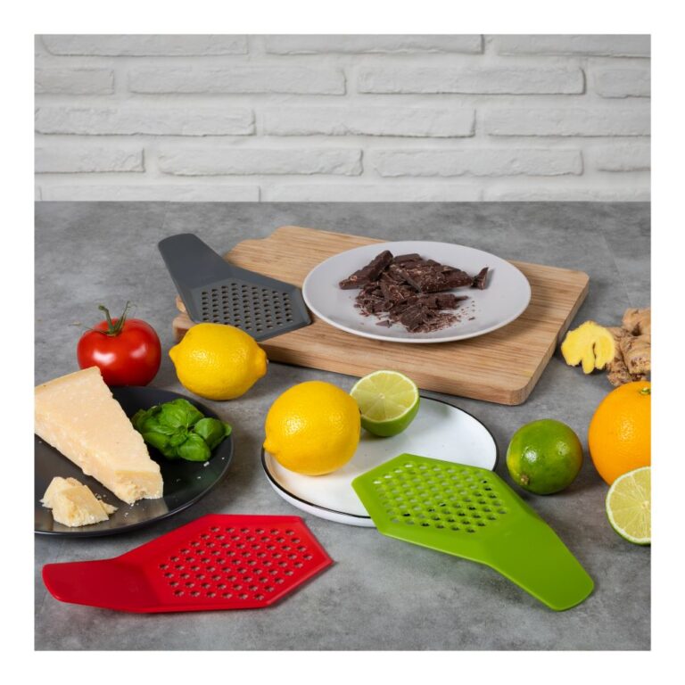 Kuhn Rikon Swiss Flat Hand Grater - Red or Green or Charcoal