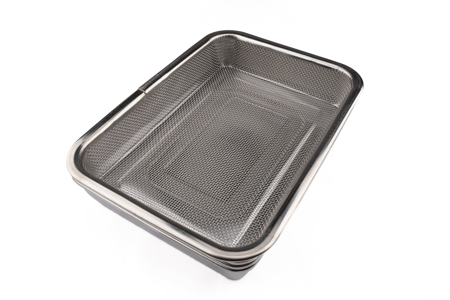 Arnest Stainless Steel Prep/Storage Pans with Strainer and Plastic Lids Set