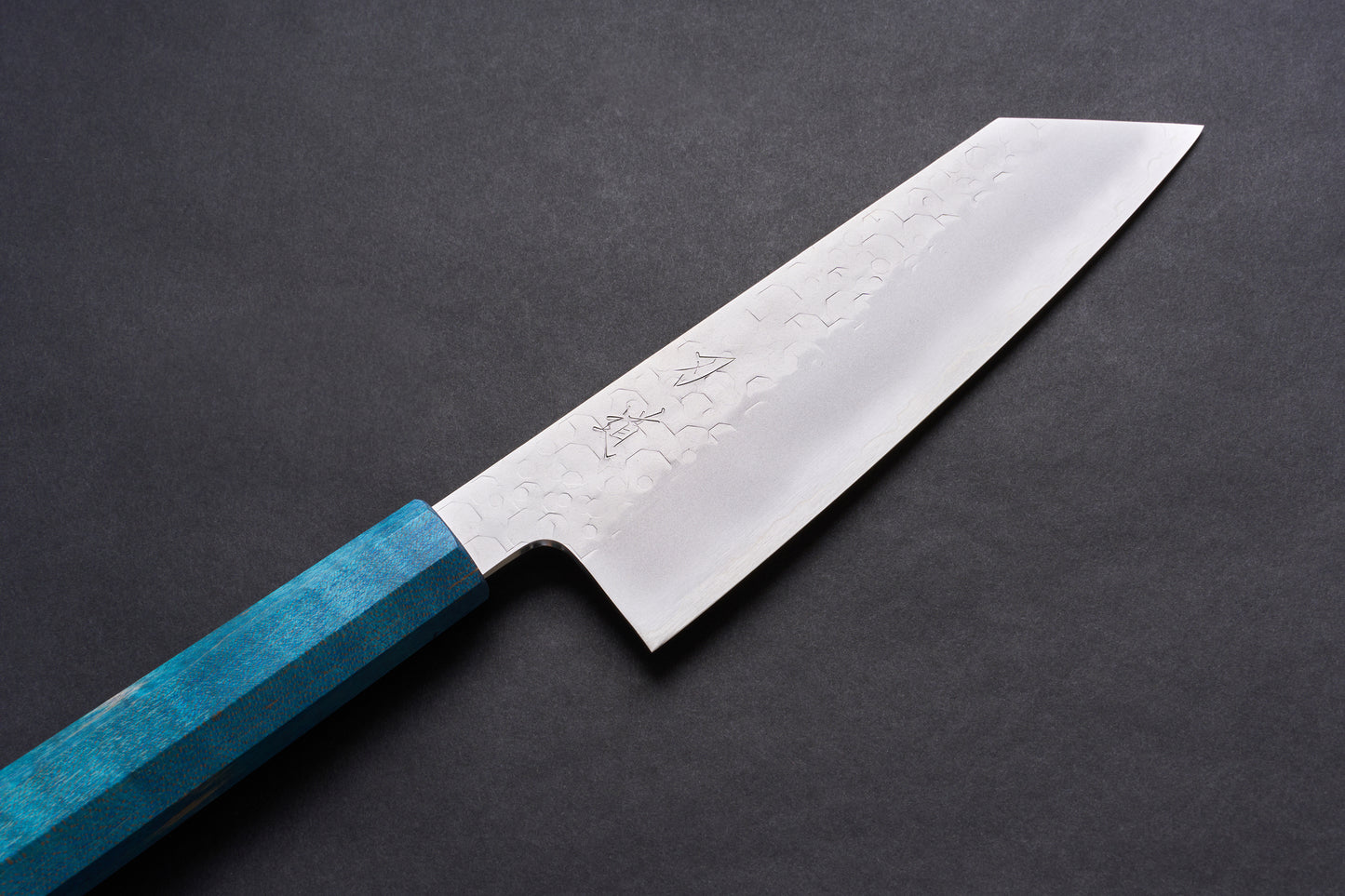 Blue Handle Hado Shiosai Bunka 180mm with Handpainted Saya Set