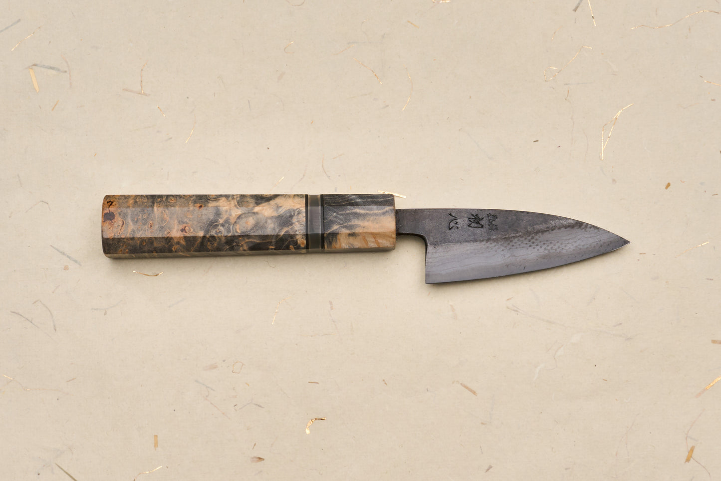 Custom Handle Hatsukokoro Kumokage Aogami Kurouchi Damascus Petty 80mm