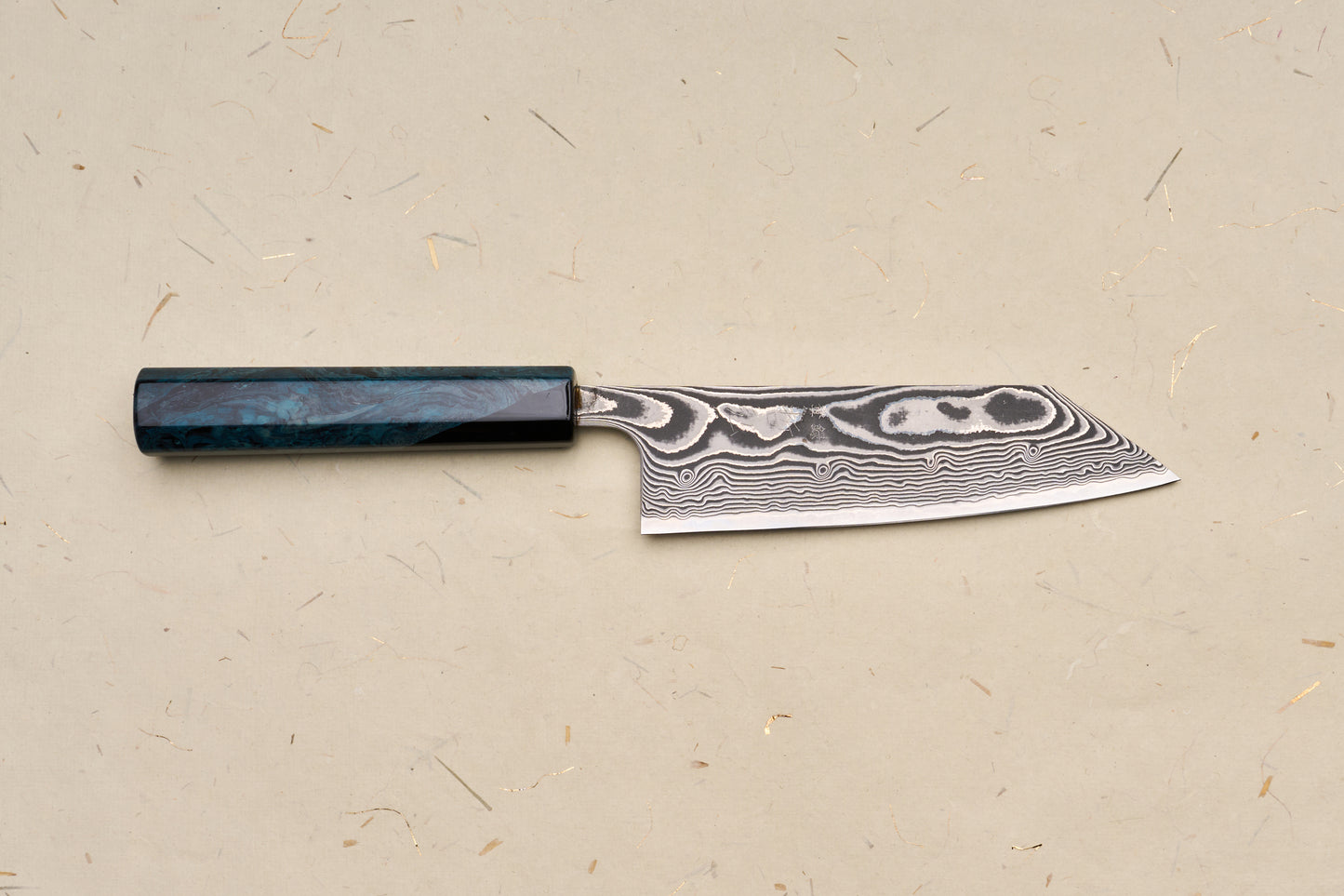 Custom Handle Tetsuhiro SG2 Damascus Kanko Kiritsuke Santoku 165mm