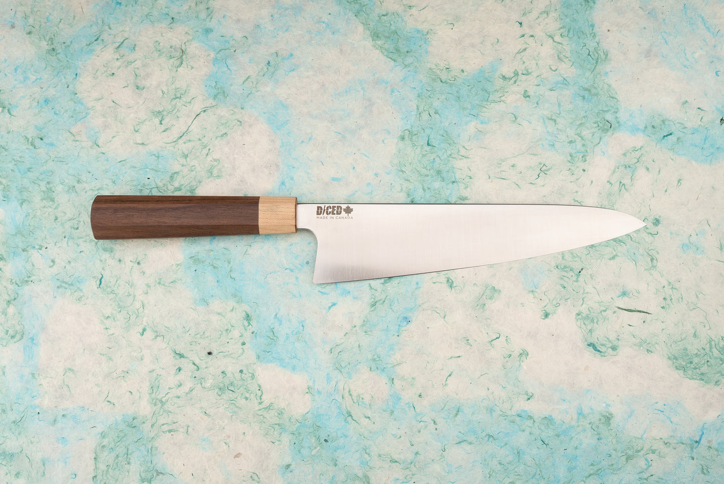 Diced Knives Gyuto - Walnut and Maple Handle 240mm from Diced Knives