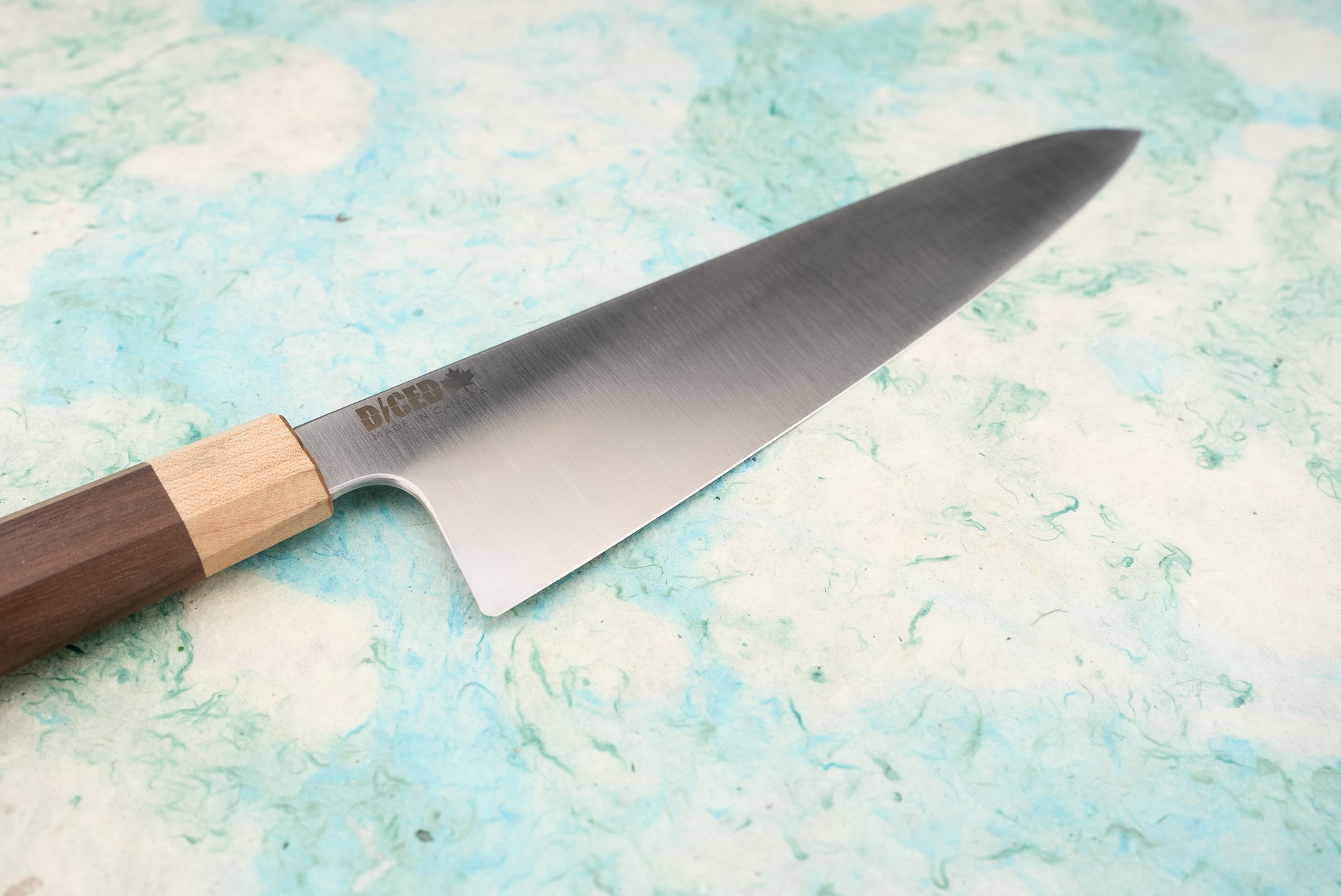 Diced Knives Gyuto - Walnut and Maple Handle 240mm from Diced Knives
