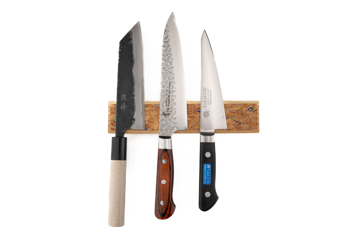 Handmade Knife Rack Designs DomRav Design Handmade Oak and Cork Magnetic Knife Rack – Knifewear ...