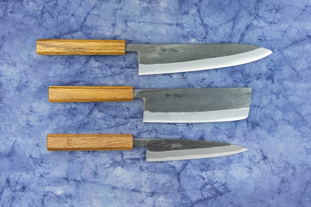 Fujimoto Kurouchi-Forged Knife Set