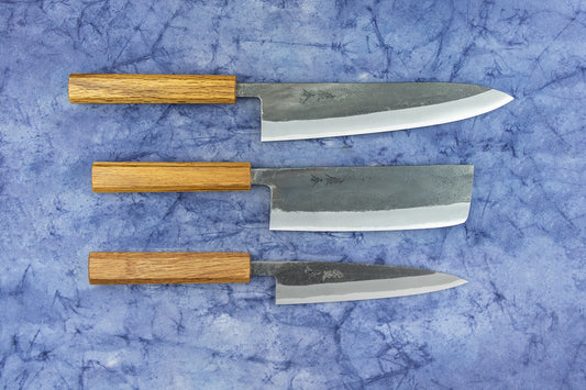 Fujimoto Kurouchi-Forged Knife Set