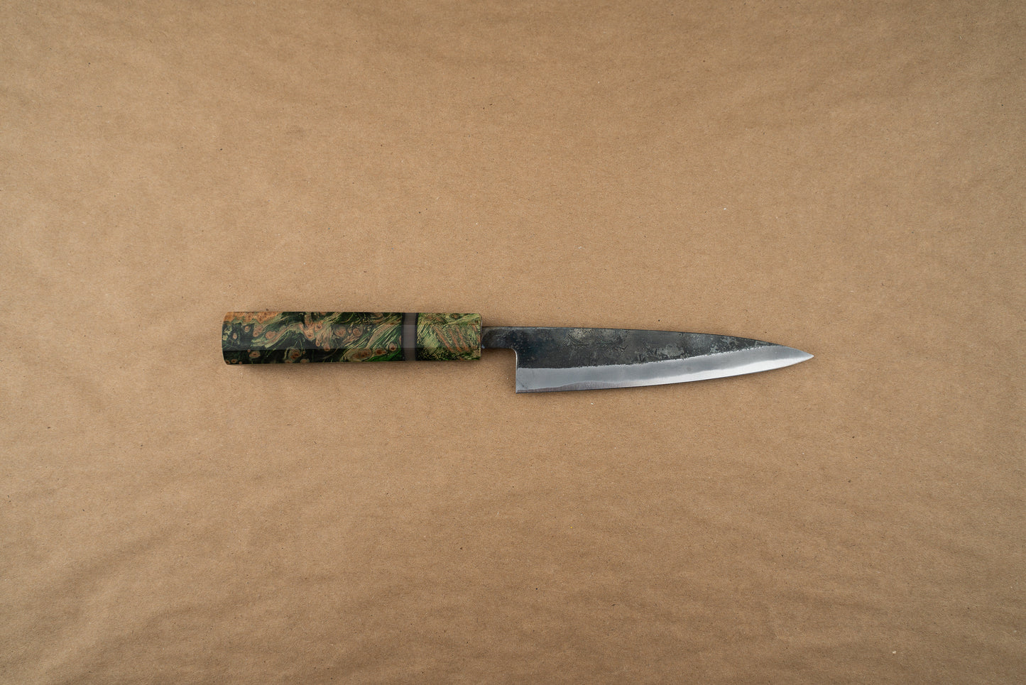 Custom Handle Fujimoto Kurouchi-Forged Petty 135mm from Fujimoto