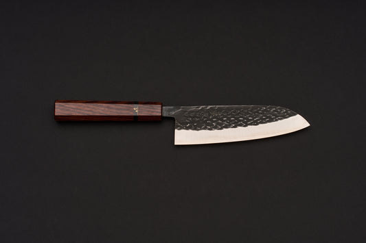 Custom Handle Fujimoto Hammer Tone SLD Santoku 165mm