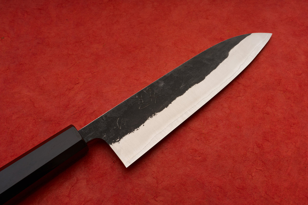 Hatsukokoro Kurokaze Shirogami Stainless Kurouchi Gyuto 180mm