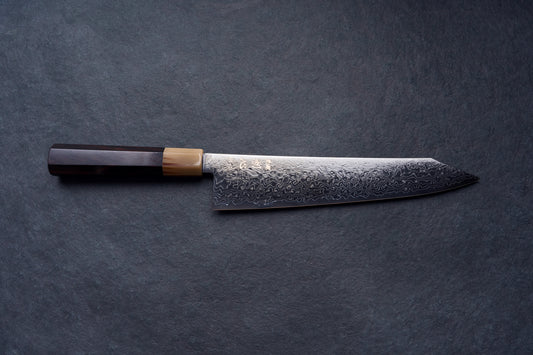Hatsukokoro Ryuhyo SG2 Damascus BLACK Kiritsuke Gyuto 240mm