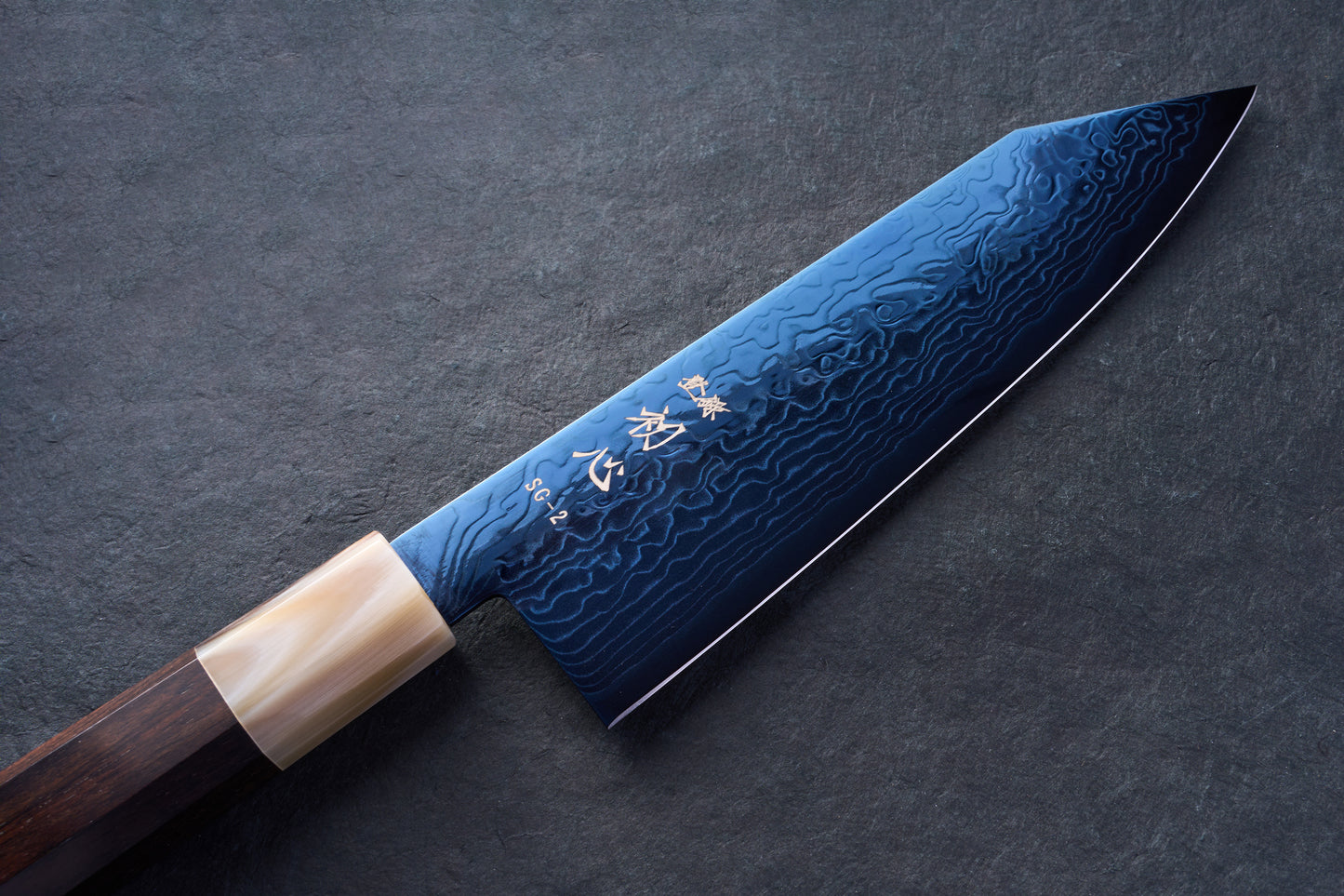 Hatsukokoro Ryuhyo SG2 Damascus BLUE Bunka 165mm