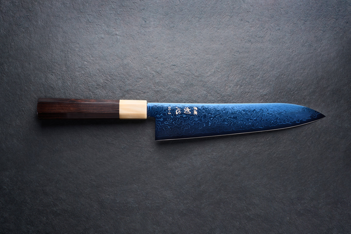 Hatsukokoro Ryuhyo SG2 Damascus BLUE Gyuto 210mm