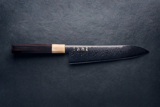Hatsukokoro Ryuhyo SG2 Damascus BLACK Gyuto 210mm