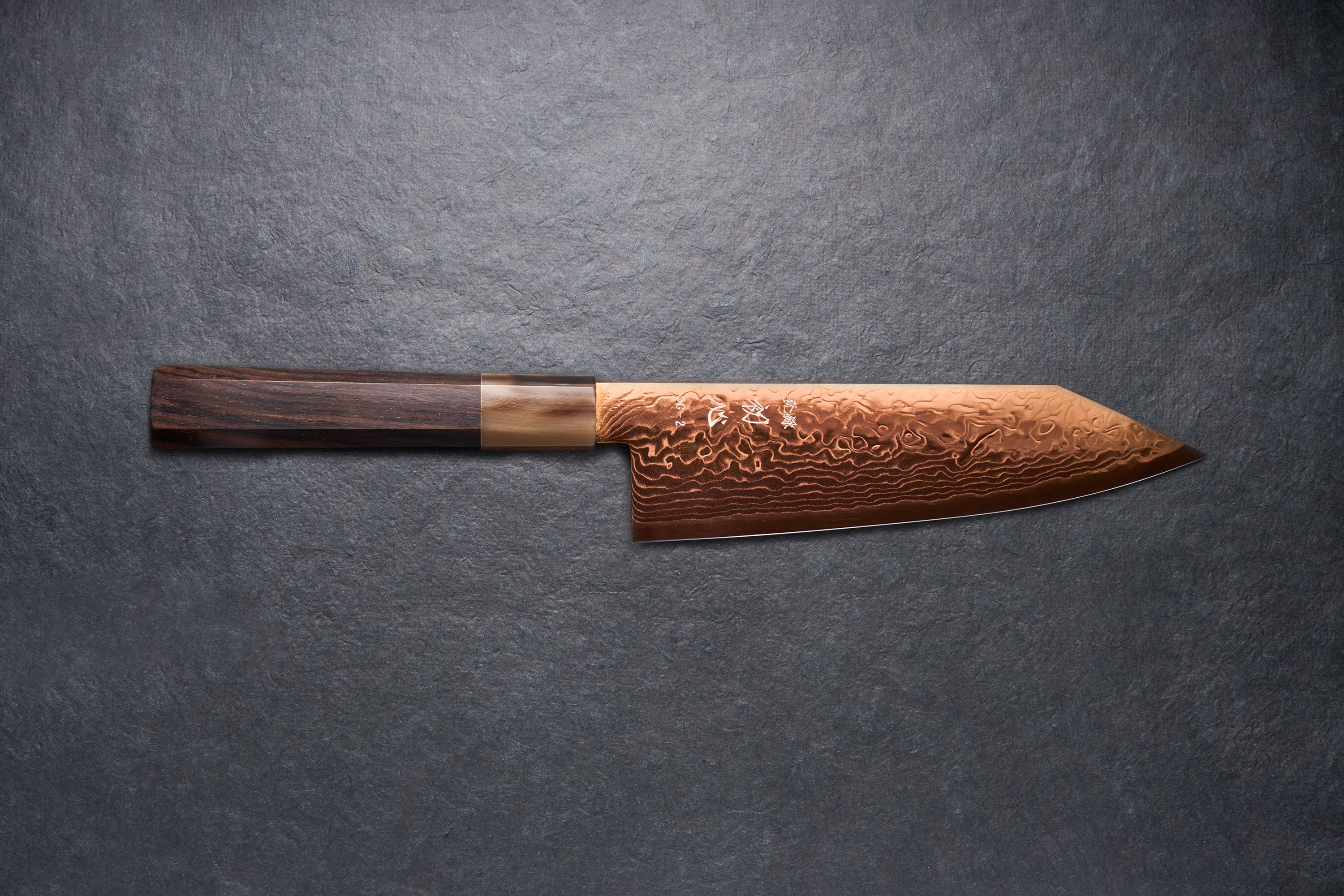 Hatsukokoro Ryuhyo SG2 Damascus COPPER Bunka 165mm