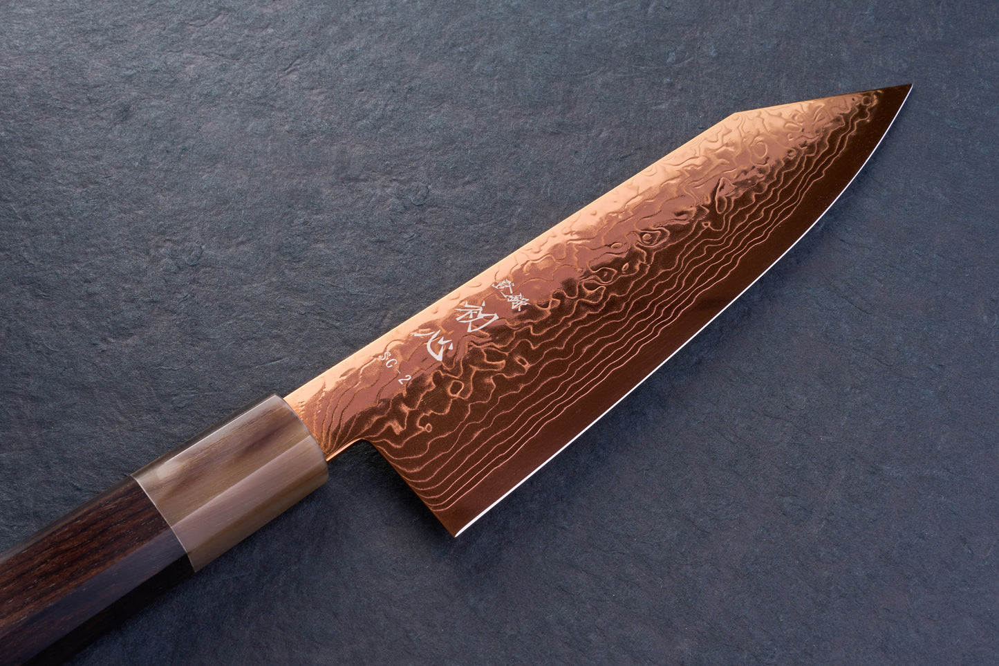 Hatsukokoro Ryuhyo SG2 Damascus COPPER Bunka 165mm