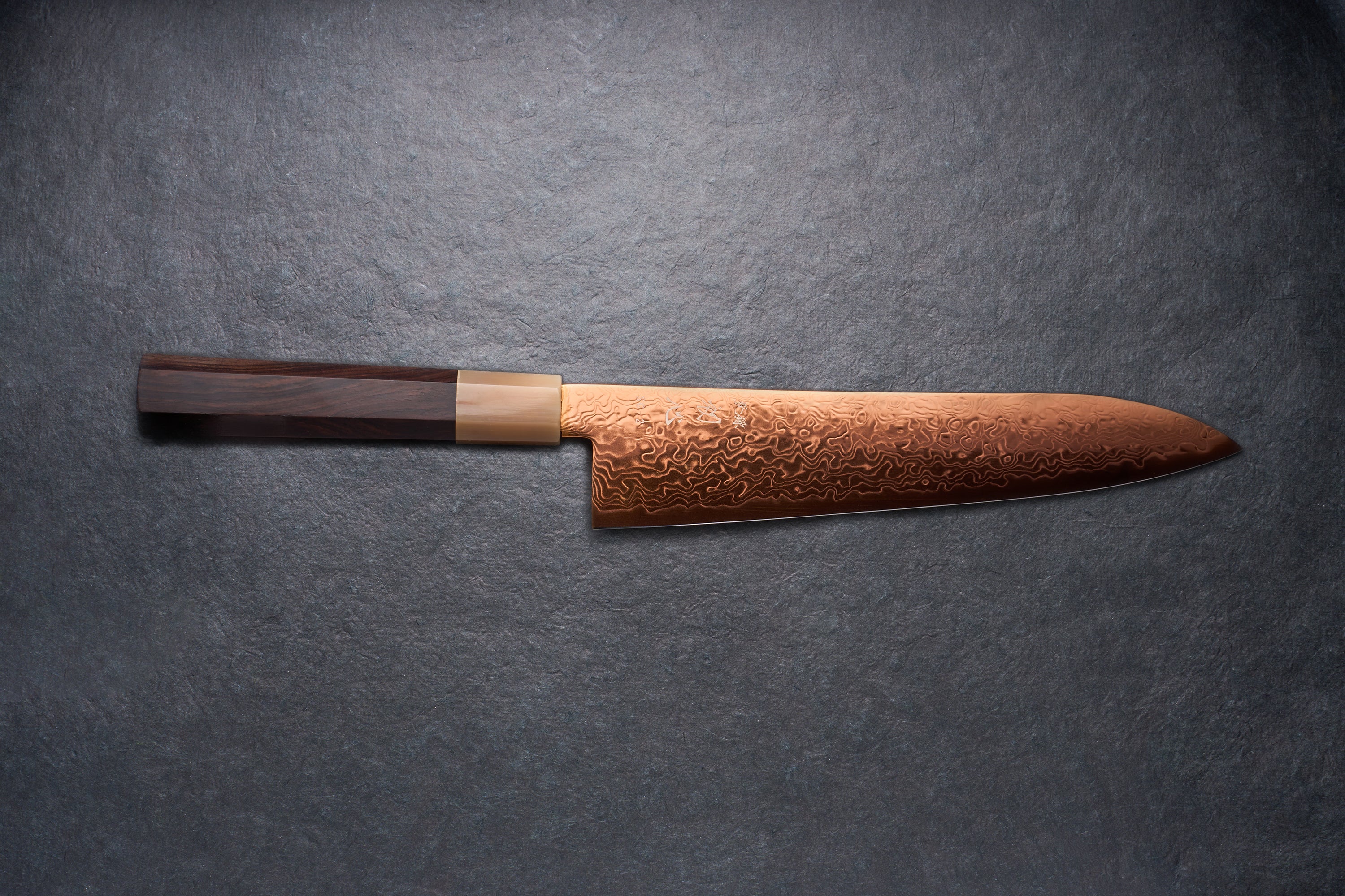 Hatsukokoro Ryuhyo SG2 Damascus COPPER Gyuto 210mm