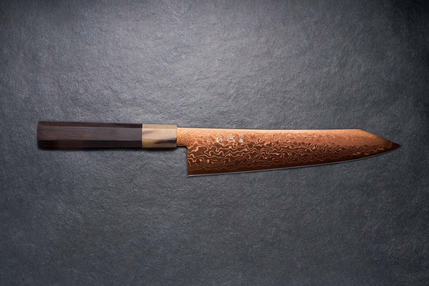 Hatsukokoro Ryuhyo SG2 Damascus COPPER Kiritsuke Gyuto 210mm
