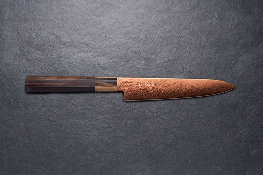 Hatsukokoro Ryuhyo SG2 Damascus COPPER Petty 150mm