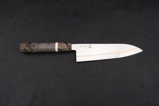 ICHIE SLD Tsuchime Copper Santoku 180mm from Ichigo Ichie