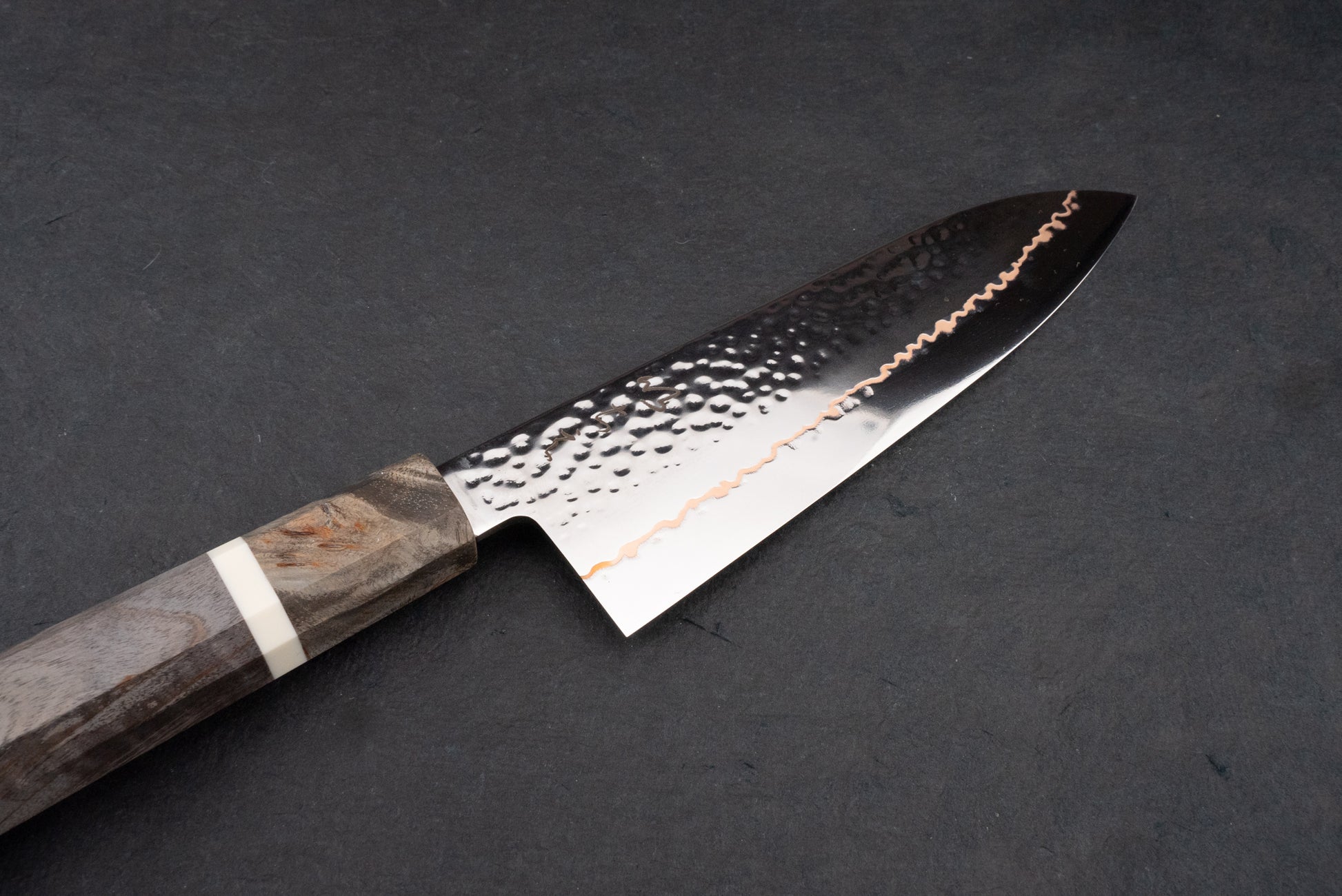ICHIE SLD Tsuchime Copper Santoku 180mm from Ichigo Ichie