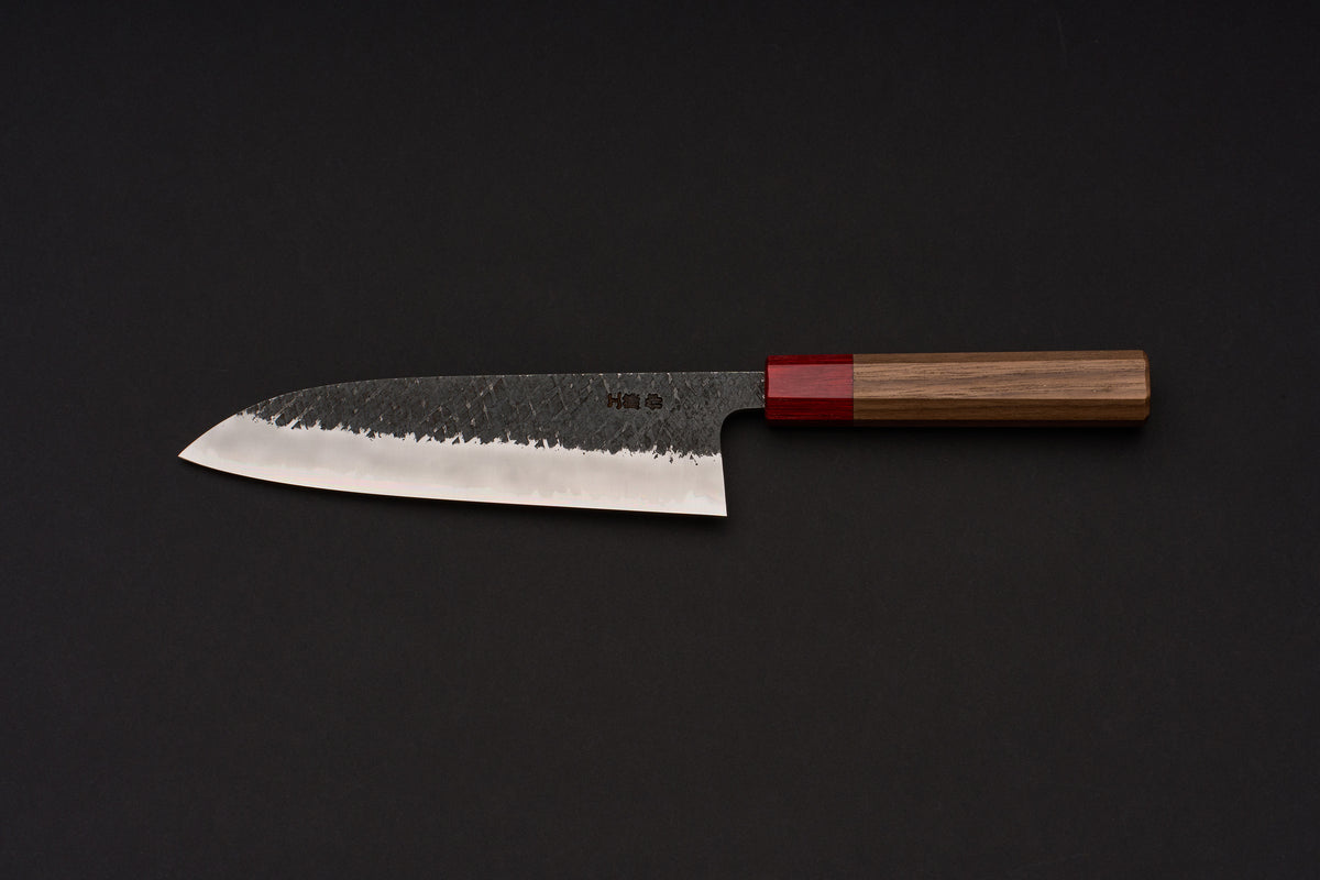 Kudo Hamono AS Kurouchi Tsuchime Santoku 180mm