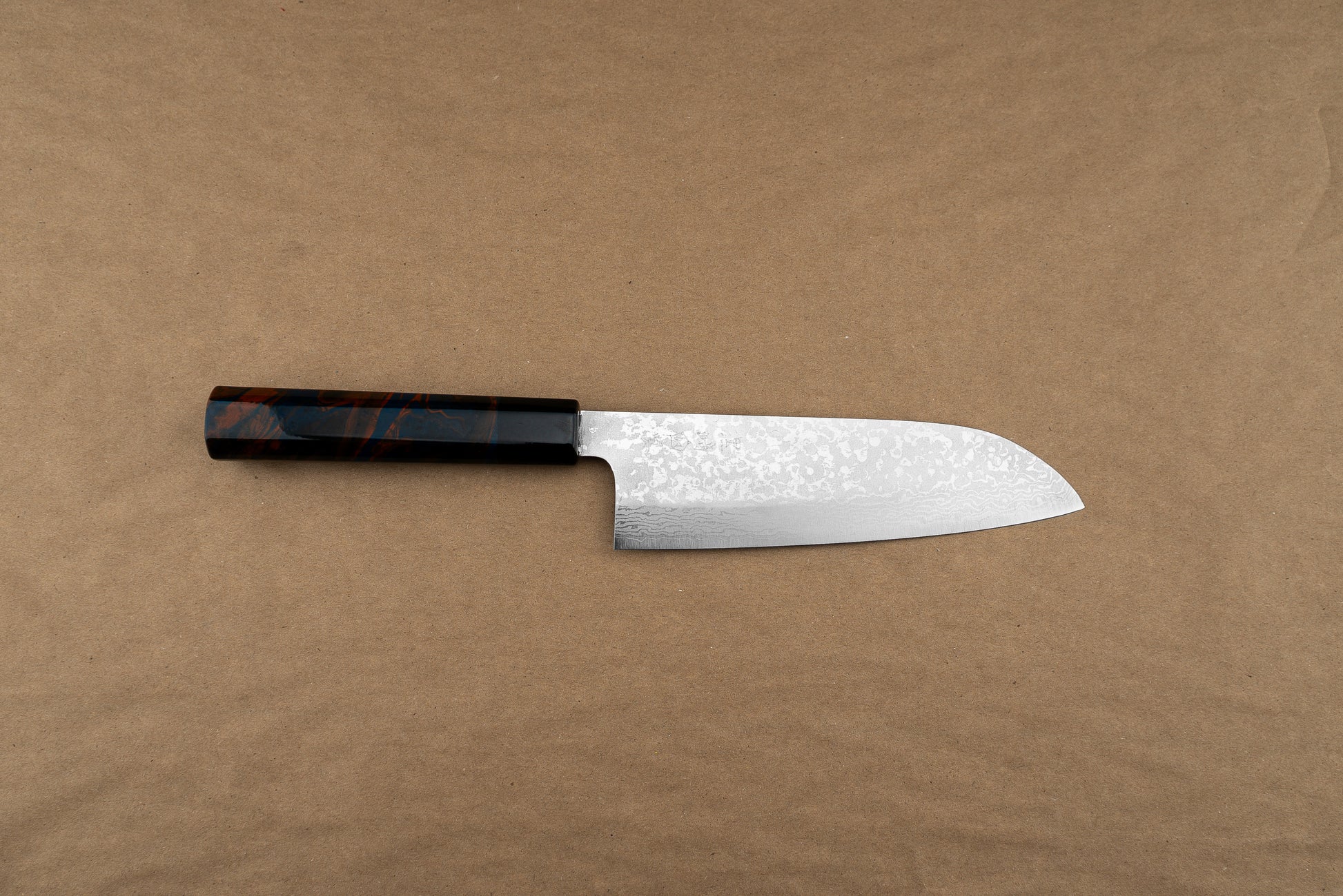 Custom Handle Makoto Kurosaki VG7 Suminagashi Santoku 165mm from Makoto Kurosaki