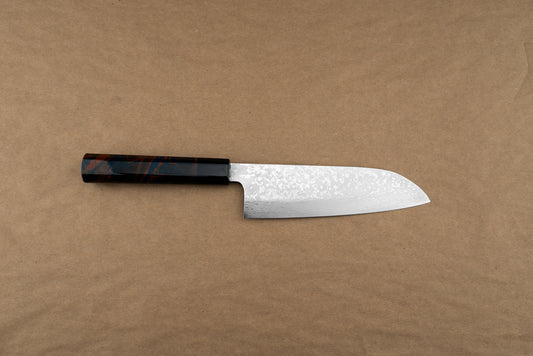 Custom Handle Makoto Kurosaki VG7 Suminagashi Santoku 165mm from Makoto Kurosaki