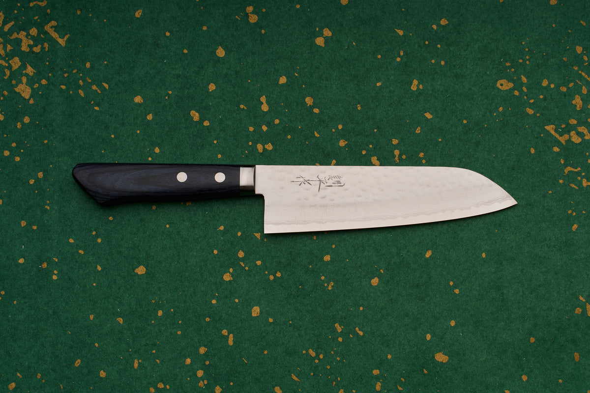 Masutani Kokuryu VG10 Santoku Damas Tsuchime 165mm