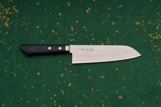 Masutani Kokuryu VG10 Santoku Damas Tsuchime 165mm