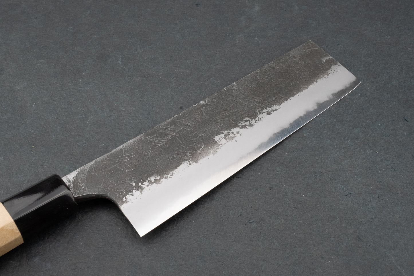 Mazaki Shirogami Nashiji Kurouchi Nakiri 165mm