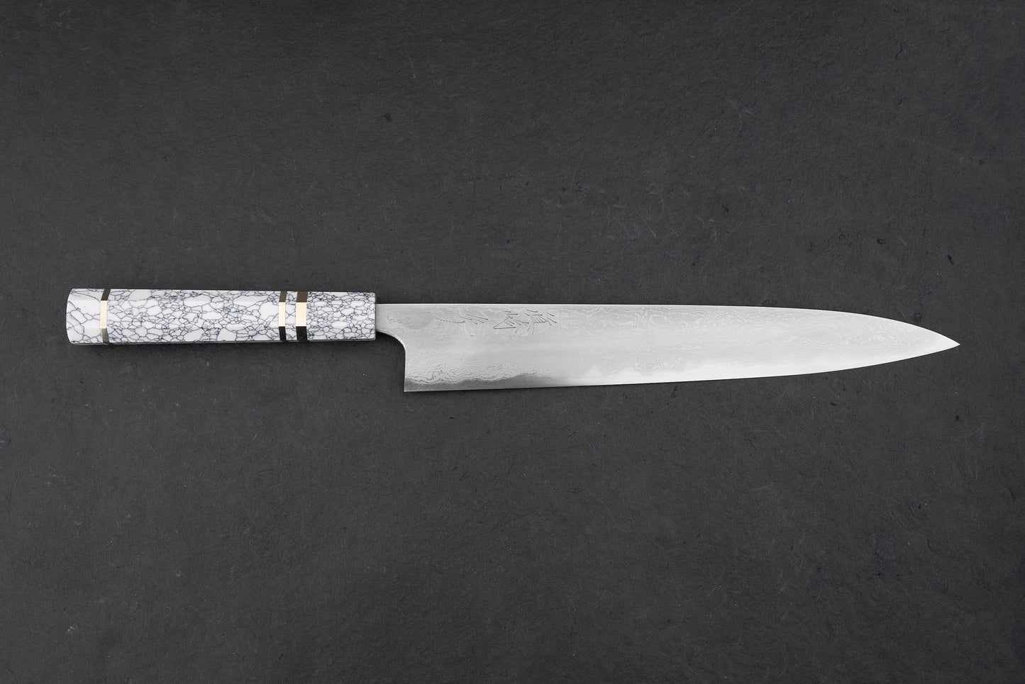 Mazaki Honsanmai Aogami Damascus Sujihiki 270mm from Naoki Mazaki