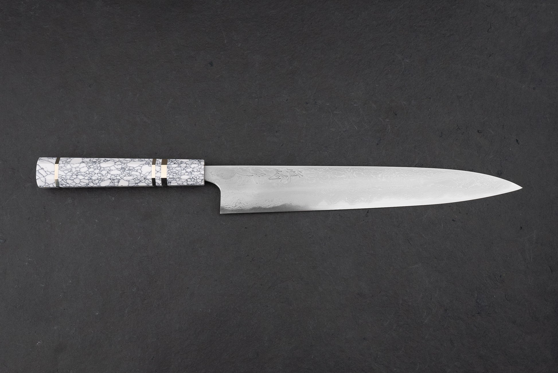 Mazaki Honsanmai Aogami Damascus Sujihiki 270mm from Naoki Mazaki